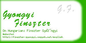 gyongyi finszter business card